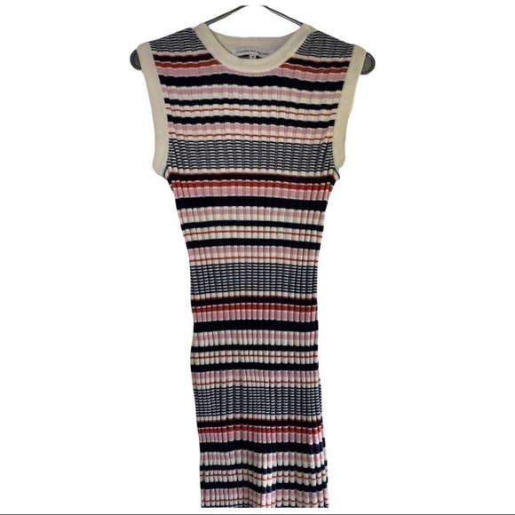 CUPCAKES AND CASHMERE Walton Stripe Sleeveless Knitted Dress size M - Picture 7 of 12